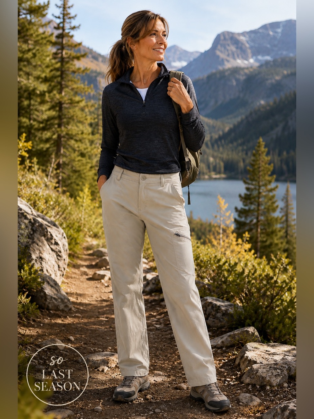 Eddie Bauer Women’s Technical Hiking Travel Pants Khaki Size 10